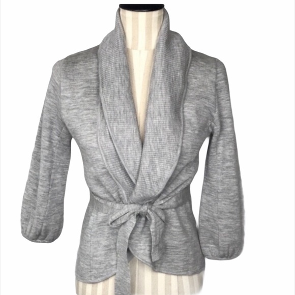 BCBGMaxAzria Merino Wool Gray Cardigan Size XS - Picture 1 of 7